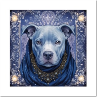 Blue Staffy Posters and Art